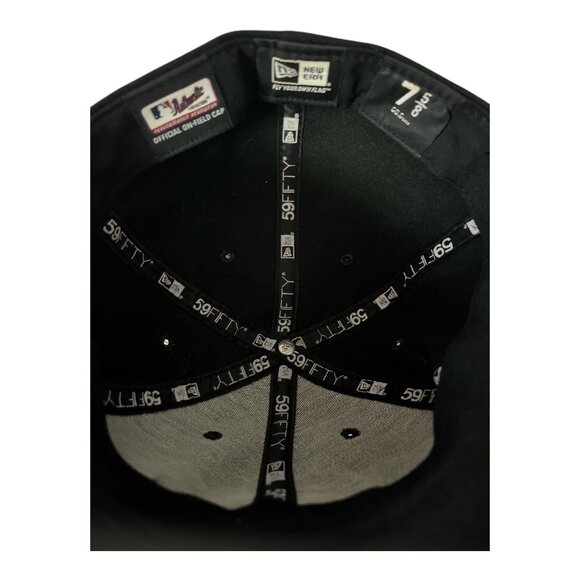 Miami Marlins New Era 59FIFTY Black Fitted Hat Size 7 5/8 – MLB On-Field Cap - Picture 6 of 7